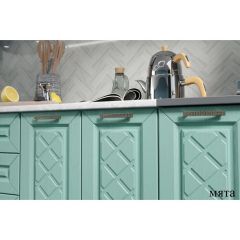 АГАВА Кухонный гарнитур (модульный) акация белая/мята в Режи - rezh.mebel24.online | фото 2