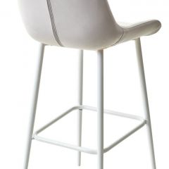 Барный стул ХОФМАН, цвет H-09 Светло-серый, велюр / белый каркас М-City в Режи - rezh.mebel24.online | фото 4