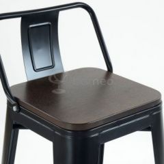 Барный стул N-238 Tolix Wood style Черный в Режи - rezh.mebel24.online | фото 3