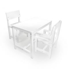 Детский растущий комплект стол и два стула  Я САМ "Лофт" (Белый, Белый) в Режи - rezh.mebel24.online | фото 2