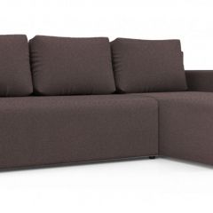 Диван угловой Алиса 3 Bahama PLUM - Teos Dark Brown в Режи - rezh.mebel24.online | фото