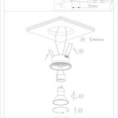 DK3012-AL Встраиваемый светильник влагозащ., IP 44, 50 Вт, GU10, серый, алюминий в Режи - rezh.mebel24.online | фото 7