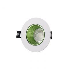 DK3061-WH+GR Встраиваемый светильник, IP 20, 10 Вт, GU5.3, LED, белый/зеленый, пластик в Режи - rezh.mebel24.online | фото