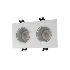 DK3072-WH+CH Встраиваемый светильник, IP 20, 10 Вт, GU5.3, LED, белый/хром, пластик в Режи - rezh.mebel24.online | фото 2