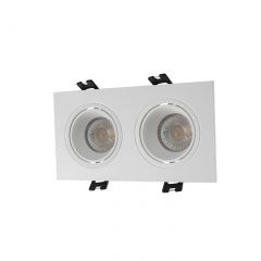 DK3072-WH Встраиваемый светильник, IP 20, 10 Вт, GU5.3, LED, белый/белый, пластик в Режи - rezh.mebel24.online | фото