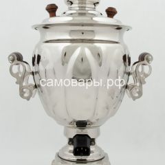 Электрический самовар из латуни никелированный на 3 литра форма "Желудь" с защитой от выкипания в Режи - rezh.mebel24.online | фото 3