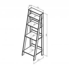 Этажерка лофт (сонома ) в Режи - rezh.mebel24.online | фото 3