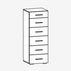 Фиеста №15 Комод с 6ю ящ (Венге/Белый глянец) в Режи - rezh.mebel24.online | фото