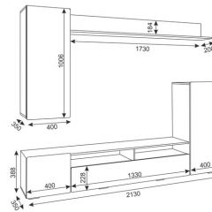 Гостиная Альфа (Дуб крафт золотой/Графит софт) в Режи - rezh.mebel24.online | фото 2