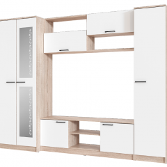 Гостиная МГС 3 Исполнение 1 (Дуб сонома/Белый) в Режи - rezh.mebel24.online | фото 2