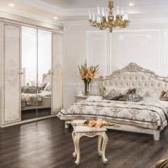 Комод 4 ящика с Зеркалом ППУ (крем) коллекция Патрисия в Режи - rezh.mebel24.online | фото 5