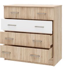 БЕАТРИС Комод К800 (Дуб Сонома светлый/Белый глянец) в Режи - rezh.mebel24.online | фото 2