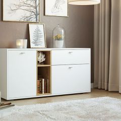 ЛАНС Комод К101 (дуб бунратти/белый) в Режи - rezh.mebel24.online | фото
