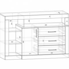Комод Марокко (Ясень Шимо светлый) в Режи - rezh.mebel24.online | фото 2