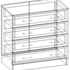 СОФИЯ Комод К800 (венге/дуб белфорт) в Режи - rezh.mebel24.online | фото 3