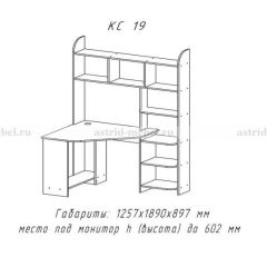 Компьютерный стол №19 (Анкор темный) в Режи - rezh.mebel24.online | фото 3