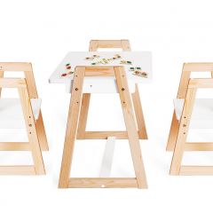 Комплект детской мебели стол и  два стула Я САМ "Лофт-Дуо" (Белый) в Режи - rezh.mebel24.online | фото 1