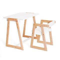 Комплект детской мебели стол и  два стула Я САМ "Лофт-Дуо" (Белый) в Режи - rezh.mebel24.online | фото 8
