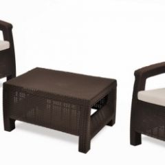 Комплект мебели Корфу Уикенд (Corfu Weekend) коричневый - серо-бежевый * в Режи - rezh.mebel24.online | фото 1
