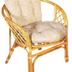 Кресло Багама, подушки светлые обычные шенил (Мёд) в Режи - rezh.mebel24.online | фото