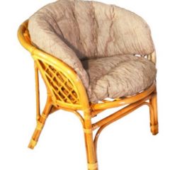 Кресло Багама, подушки светлые полные шенил (Мёд) в Режи - rezh.mebel24.online | фото 1