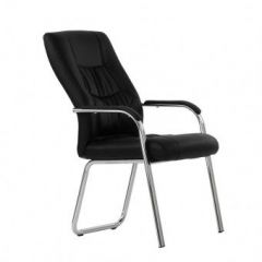 Кресло Barneo K-15 для посетителей и переговорных (черный) в Режи - rezh.mebel24.online | фото