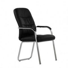 Кресло Barneo K-16 для посетителей и переговорных (черный) в Режи - rezh.mebel24.online | фото