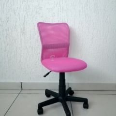 Кресло Barneo K-401 детское (розовая ткань/сетка) в Режи - rezh.mebel24.online | фото