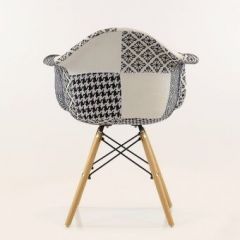 Кресло Barneo N-14 Patchwork черно-белый в Режи - rezh.mebel24.online | фото 4