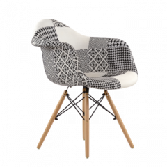 Кресло Barneo N-14 Patchwork черно-белый в Режи - rezh.mebel24.online | фото