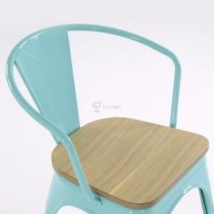 Кресло Barneo N-245 Tolix style Wood  (RAL6027 бирюзовый) в Режи - rezh.mebel24.online | фото 3