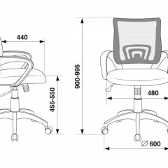 Кресло Бюрократ CH-695N/BL/TW-11 синий TW-05 черный TW-11 в Режи - rezh.mebel24.online | фото 4