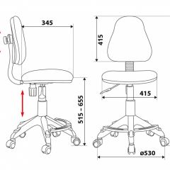 Кресло детское Бюрократ KD-4-F/PENCIL-GN зеленый карандаши в Режи - rezh.mebel24.online | фото 3