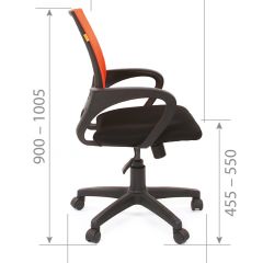 Кресло для оператора CHAIRMAN 696 black (ткань TW-11/сетка TW-05) в Режи - rezh.mebel24.online | фото 5
