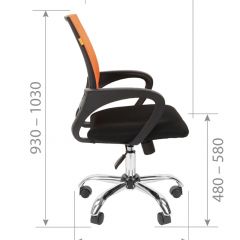 Кресло для оператора CHAIRMAN 696 хром (ткань TW-11/сетка TW-66) в Режи - rezh.mebel24.online | фото 7