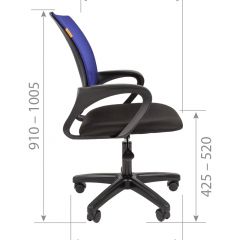 Кресло для оператора CHAIRMAN 696  LT (ткань стандарт 15-21/сетка TW-04) в Режи - rezh.mebel24.online | фото 5