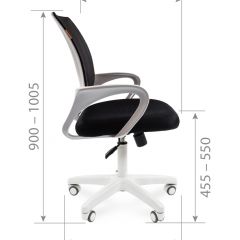 Кресло для оператора CHAIRMAN 696 white (ткань TW-10/сетка TW-05) в Режи - rezh.mebel24.online | фото 7