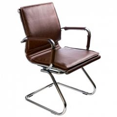 Кресло для посетителя Бюрократ CH-993-Low-V/Brown коричневый в Режи - rezh.mebel24.online | фото