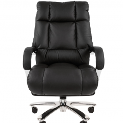 Кресло для руководителя CHAIRMAN 405 (Кожа) Черное в Режи - rezh.mebel24.online | фото