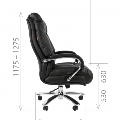 Кресло для руководителя CHAIRMAN 405 (Кожа) Черное в Режи - rezh.mebel24.online | фото 5