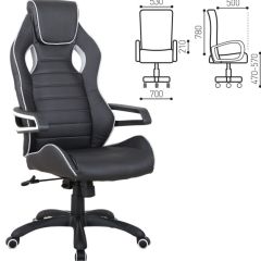 Кресло компьютерное BRABIX "Techno Pro GM-003" (черное/серое, вставки серые) 531814 в Режи - rezh.mebel24.online | фото 2