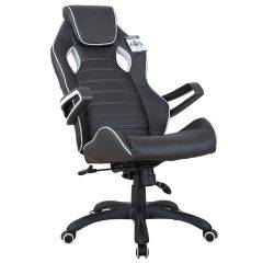 Кресло компьютерное BRABIX Techno Pro GM-003 (экокожа черное/серое, вставки серые) 531814 в Режи - rezh.mebel24.online | фото 4