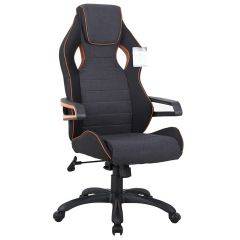 Кресло компьютерное BRABIX Techno Pro GM-003 (ткань черное/серое, вставки оранжевые) 531813 в Режи - rezh.mebel24.online | фото