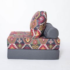 Кресло-кровать-пуф бескаркасное Прайм (мехико серый-графит) в Режи - rezh.mebel24.online | фото