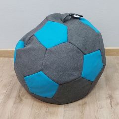 Кресло-мешок Мяч S (Savana Grey-Neo Azure) в Режи - rezh.mebel24.online | фото