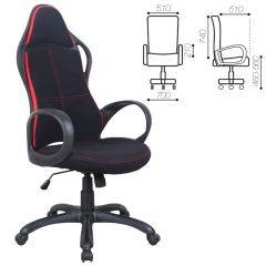 Кресло офисное BRABIX PREMIUM "Force EX-516" (ткань черное/вставки красные) 531571 в Режи - rezh.mebel24.online | фото 1