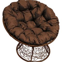 Кресло "ПАПАСАН" ротанг (каркас коричневый) в Режи - rezh.mebel24.online | фото 1