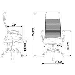 Кресло руководителя Бюрократ KB-6N/SL/B/TW-11 черный в Режи - rezh.mebel24.online | фото 4