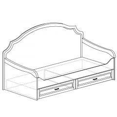 Кровать 1-спальная с ящиками №415 Прованс в Режи - rezh.mebel24.online | фото 2