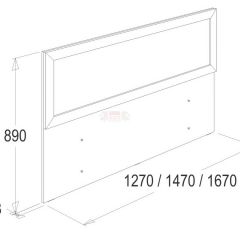 Кровать 1.2 каркас с ладе + спинка головная + 2 ящика Ольга-14 в Режи - rezh.mebel24.online | фото 2